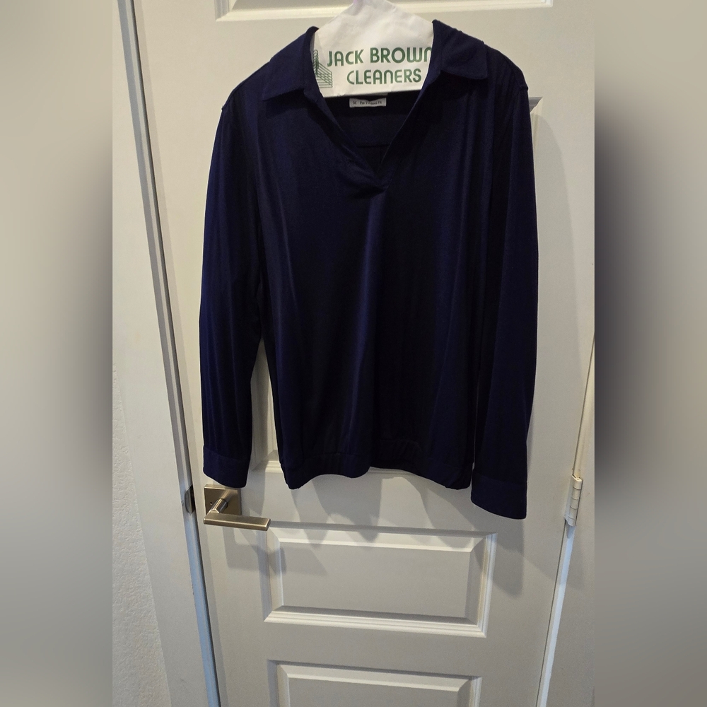 Buttercloth Navy Long Sleeve Shirt